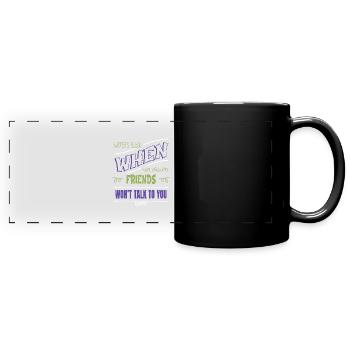 cool authors literary awesome blog books fun - Full Colour Panoramic Mug - black - Front