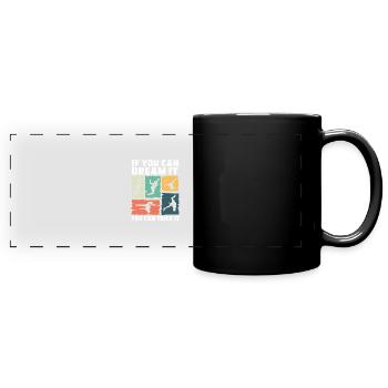 Tricking Dream It Trick It Lustige - Panorama-Tasse farbig - Schwarz - Vorne