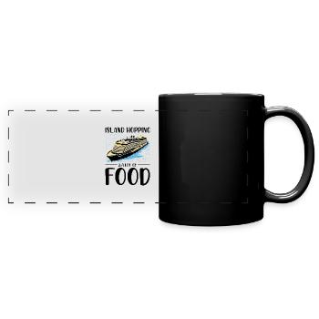 Funny Cruising Cruise Ship Cruise Ship - Full Colour Panoramic Mug - black - Front