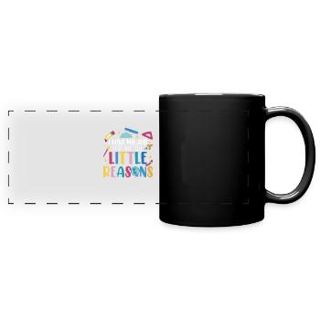 Nette Lehrlehrerin Kindergarten Pre-K - Panorama-Tasse farbig - Schwarz - Vorne