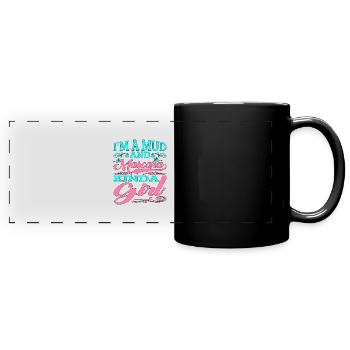 I'm A Mud And Mascara Kinda Girl 2 - Panorama-Tasse farbig - Schwarz - Vorne