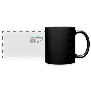 Garten - Panorama-Tasse farbig - Schwarz - Vorne