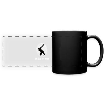 Le cricket est dans mon ADN - Mug panoramique uni - noir - Devant