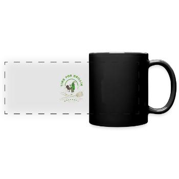 Funny barbecue at the Bratort Barbecue - Full Colour Panoramic Mug - black - Front