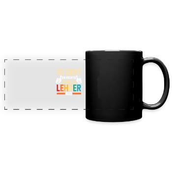 Schullehrer Lehrer - Panorama-Tasse farbig - Schwarz - Vorne