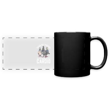 Taubenrennmann Und Taubenrasse Taubenzüchter - Panorama-Tasse farbig - Schwarz - Vorne