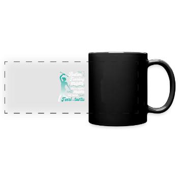 Gymnastik Tanz Baton Wirbeln Turnen - Panorama-Tasse farbig - Schwarz - Vorne