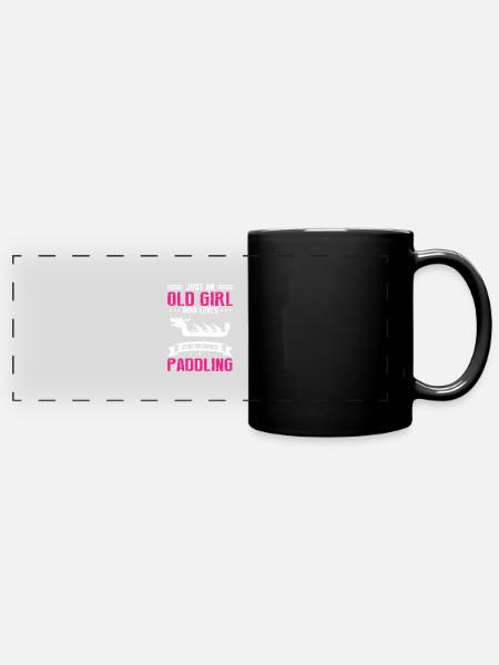 Drachenboot Trainer und Drachenboot - Panorama-Tasse farbig - Schwarz