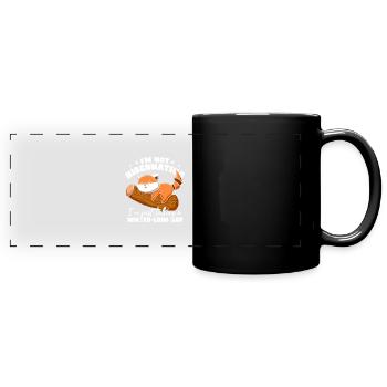 Je fais juste une sieste hivernale Panda roux - Mug panoramique uni - noir - Devant