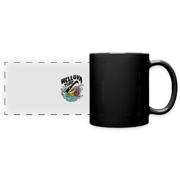 Strandhai - Panorama-Tasse farbig - Schwarz - Vorne