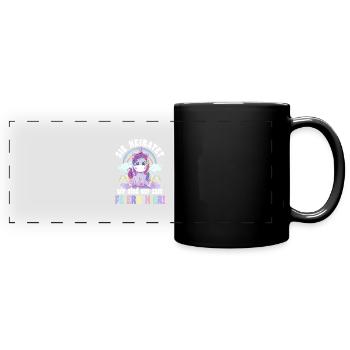 Sie Heiratet Braut Bride Polterabend Feiern JGA - Panorama-Tasse farbig - Schwarz - Vorne