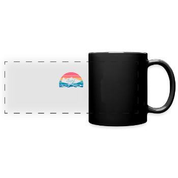 Wakesurf Bateau Vague Wakesurf Activité estivale - Mug panoramique uni - noir - Devant