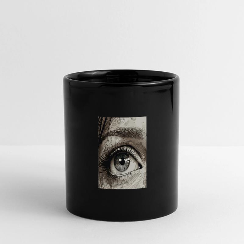 Conception de gros plan de l’œil humain Mug panoramique uni