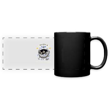Puffer Fish - Lustiger Spruch - Panorama-Tasse farbig - Schwarz - Vorne