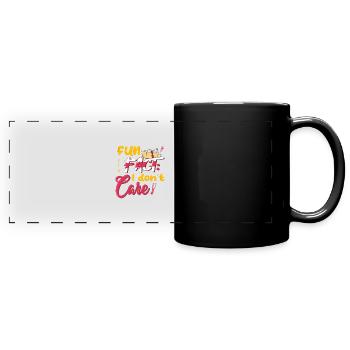 Fait amusant que je m’en fiche3 - Mug panoramique uni - noir - Devant
