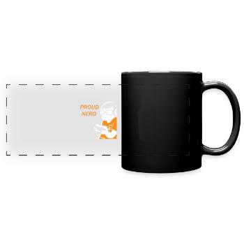 Gambling, Nerd, Nerd - Full Colour Panoramic Mug - black - Front