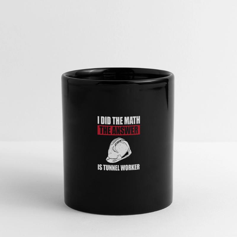 Lustiger Tunnelarbeiter-spruch Panorama-Tasse farbig
