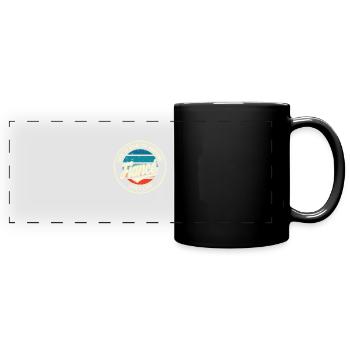 Fiancé Best Wedding Proposal Retro Gift - Full Colour Panoramic Mug - black - Front