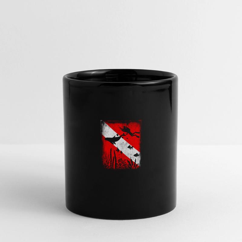 Scuba Dive Flag Deep Diving Divemaster Instructor Full Colour Panoramic Mug
