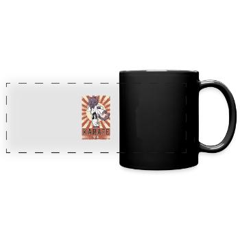Karate - Panorama-Tasse farbig - Schwarz - Vorne