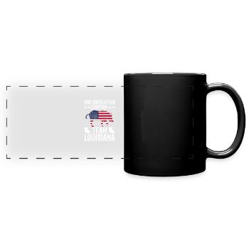 Schweinejagd Louisiana Design Für Die - Full Colour Panoramic Mug - black - Front