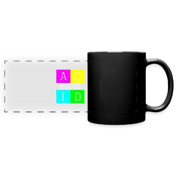 Acid house white - Full Colour Panoramic Mug - black - Front