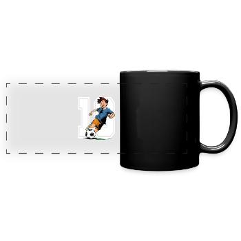 10 Jahre alt Fußballer & Fußball Kindergeburtstag - Panorama-Tasse farbig - Schwarz - Vorne