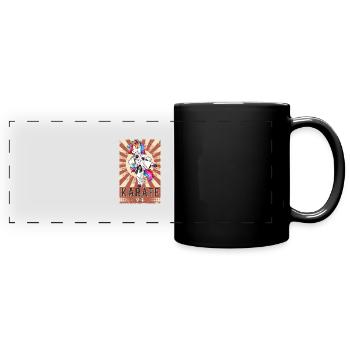 Karate - Panorama-Tasse farbig - Schwarz - Vorne