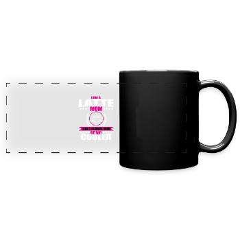Latte Mama Coffee Drinker - Full Colour Panoramic Mug - black - Front