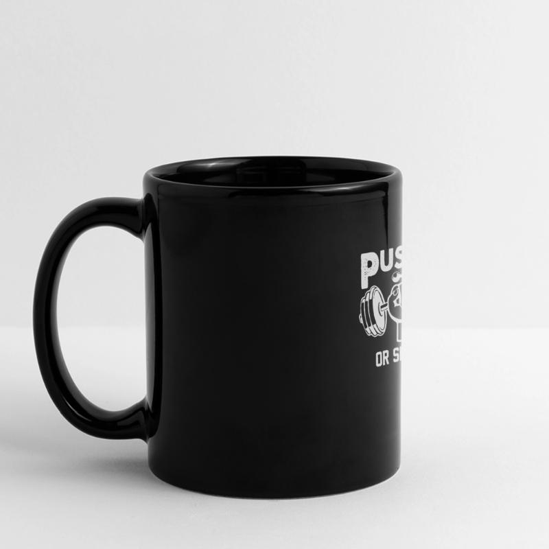 Hochschieben oder Klappe halten - Panorama-Tasse farbig