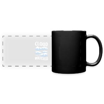 Observateur des nuages - Mug panoramique uni - noir - Devant