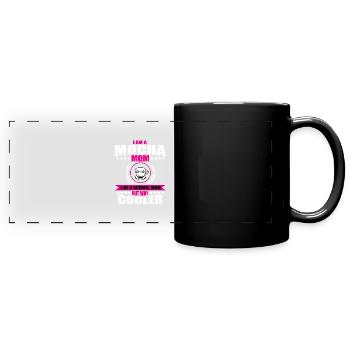 Drôle de papa de café moka - Mug panoramique uni - noir - Devant
