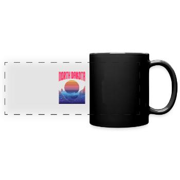 North Dakota - Panorama-Tasse farbig - Schwarz - Vorne
