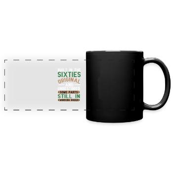 Built sixties original 50th birthday - Full Colour Panoramic Mug - black - Front