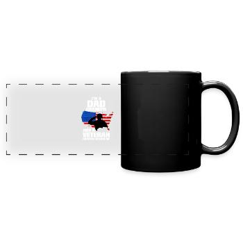Vétéran du Vietnam - Mug panoramique uni - noir - Devant