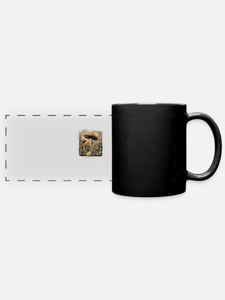 Cottagecore Grof Style - Rustikale Ästhetik - Panorama-Tasse farbig - Schwarz