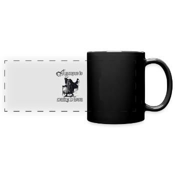 Horror Krampus T-Shirt dark side of Christmas - Full Colour Panoramic Mug - black - Front