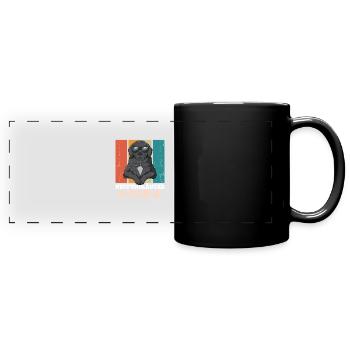 Papa Terre-Neuve - Mug panoramique uni - noir - Devant