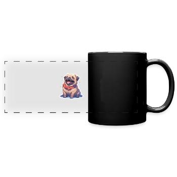 Carlin Carlin Chien Pug Cadeaux Carlin Amoureux du Carlin - Mug panoramique uni - noir - Devant