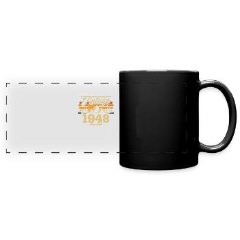 Vintage 1948 Gift - 75/76 Years - Full Colour Panoramic Mug - black - Front