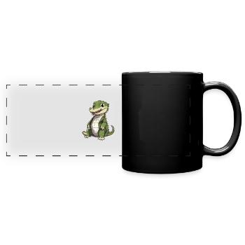 crocodile baby baby crocodile - Full Colour Panoramic Mug - black - Front