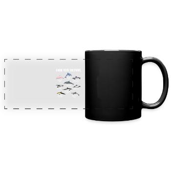 Dolphin Species Dolphins Gift Ocean - Full Colour Panoramic Mug - black - Front