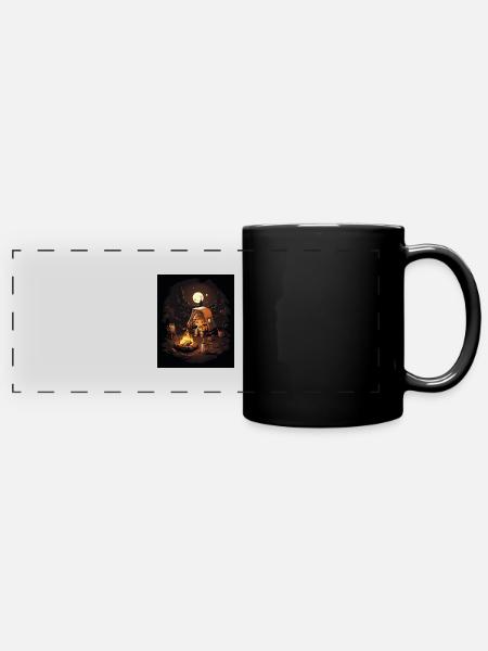 Camping pour enfants - Mug panoramique uni - noir