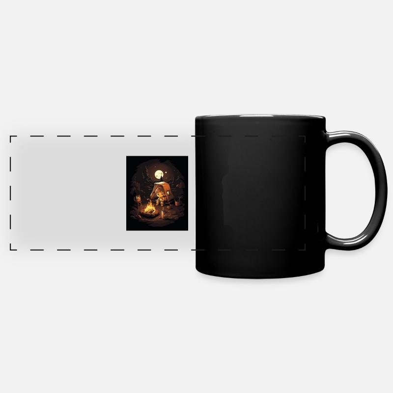 Child camping - Full Colour Panoramic Mug - black