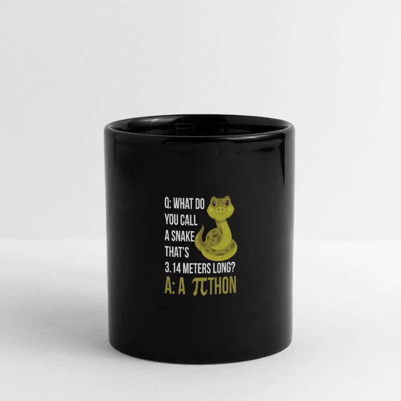 Python Pithon Pie Symbol Drôle de professeur de mathématiques Heureux Mug panoramique uni