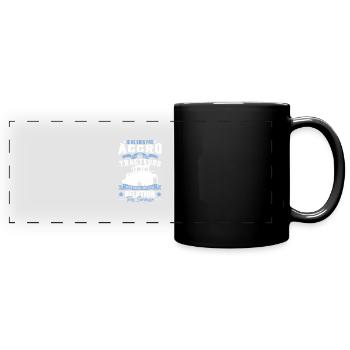 Paysan Fermier Tracteur - Mug panoramique uni - noir - Devant