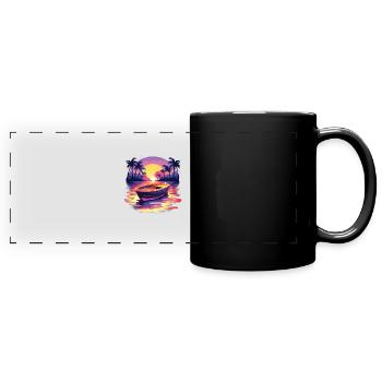 Boat - Full Colour Panoramic Mug - black - Front