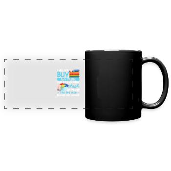 Je ne vais pas acheter de matelassage pour machine à coudre en tissu - Mug panoramique uni - noir - Devant