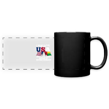 Guinea Bissau America Usa Gift - Full Colour Panoramic Mug - black - Front