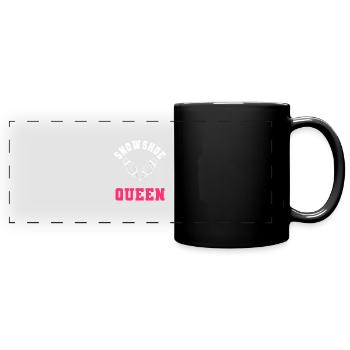 Snowshoeing Queen Snowshoeing - Full Colour Panoramic Mug - black - Front